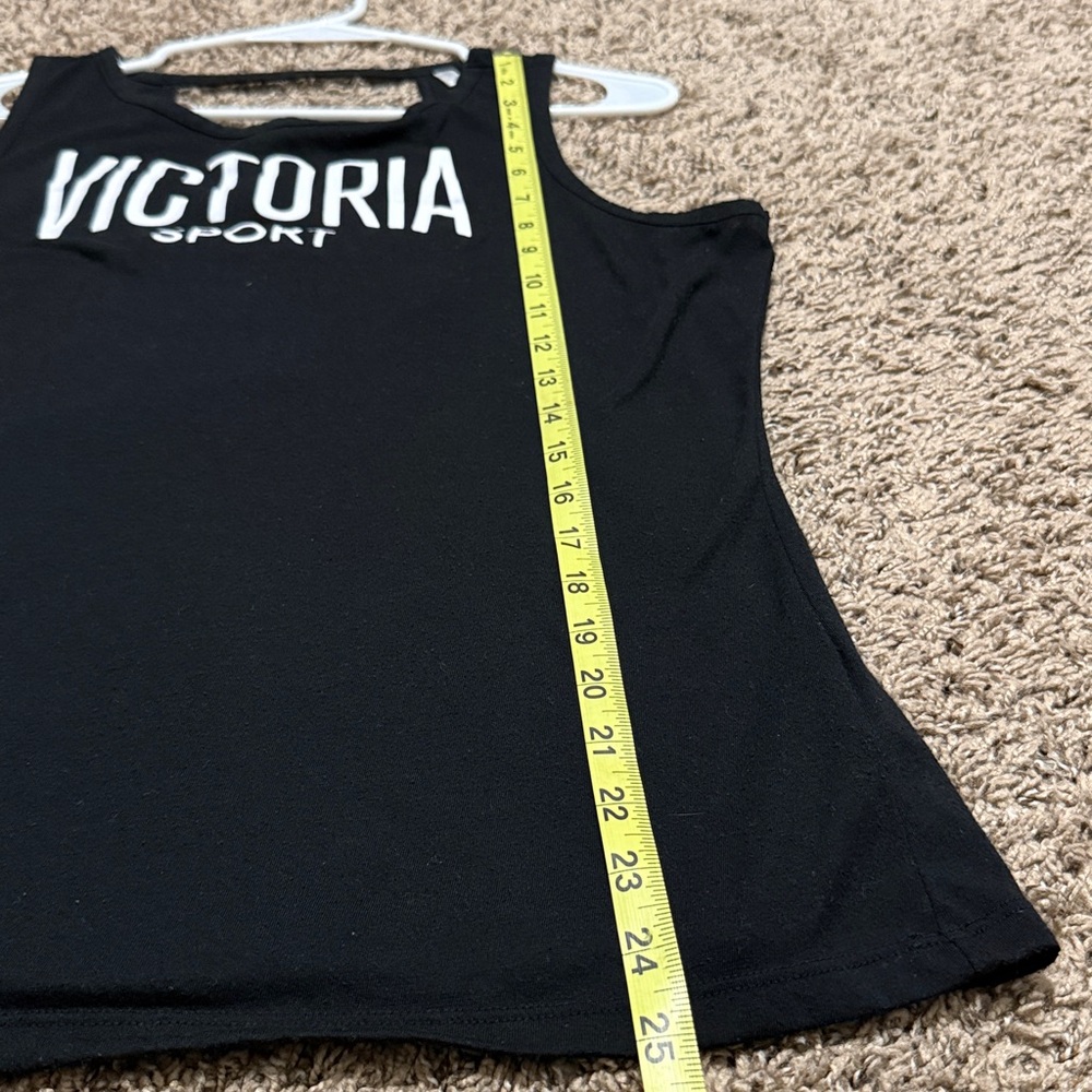☀️ Victoria's Secret Sport • Black Muscle Tee • Womens Lg - Picture 9 of 9